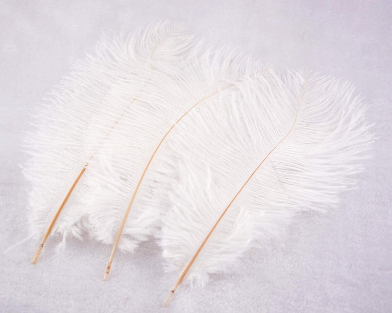 Wowlife 50Pcs 15-20cm Real Natural White Home Decor Ostrich Feathers Party Wedding Decorations Feather - Image 3